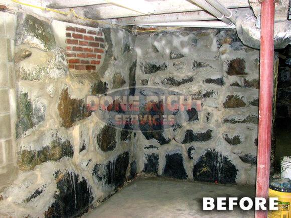 Block foundation repair before